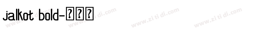jalkot bold字体转换